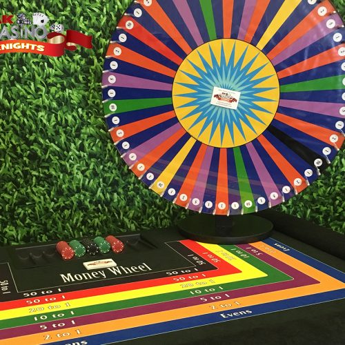 A K Casino Knights with Vegas money wheel
