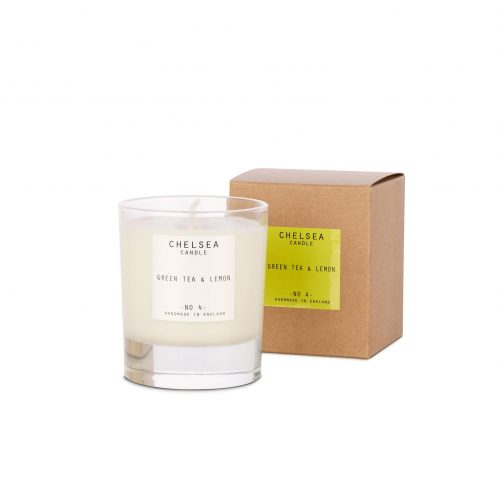 Large Hand poured Green Tea & Lemon Soy Candle ChelseaCandleCo