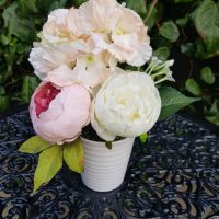 Peonies bouquet flower arrangement Lous blooms and vintage