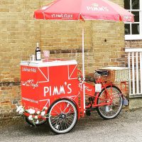 Pimms truck treats on a tricycle