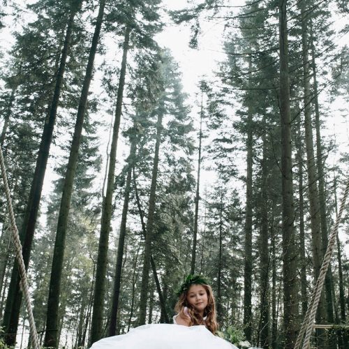 flowergirl on the swing