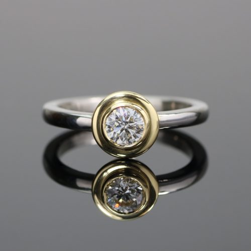 pt yg diamond ring